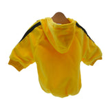 Dog Zip-Up Hoodie with Stripes - Yellow