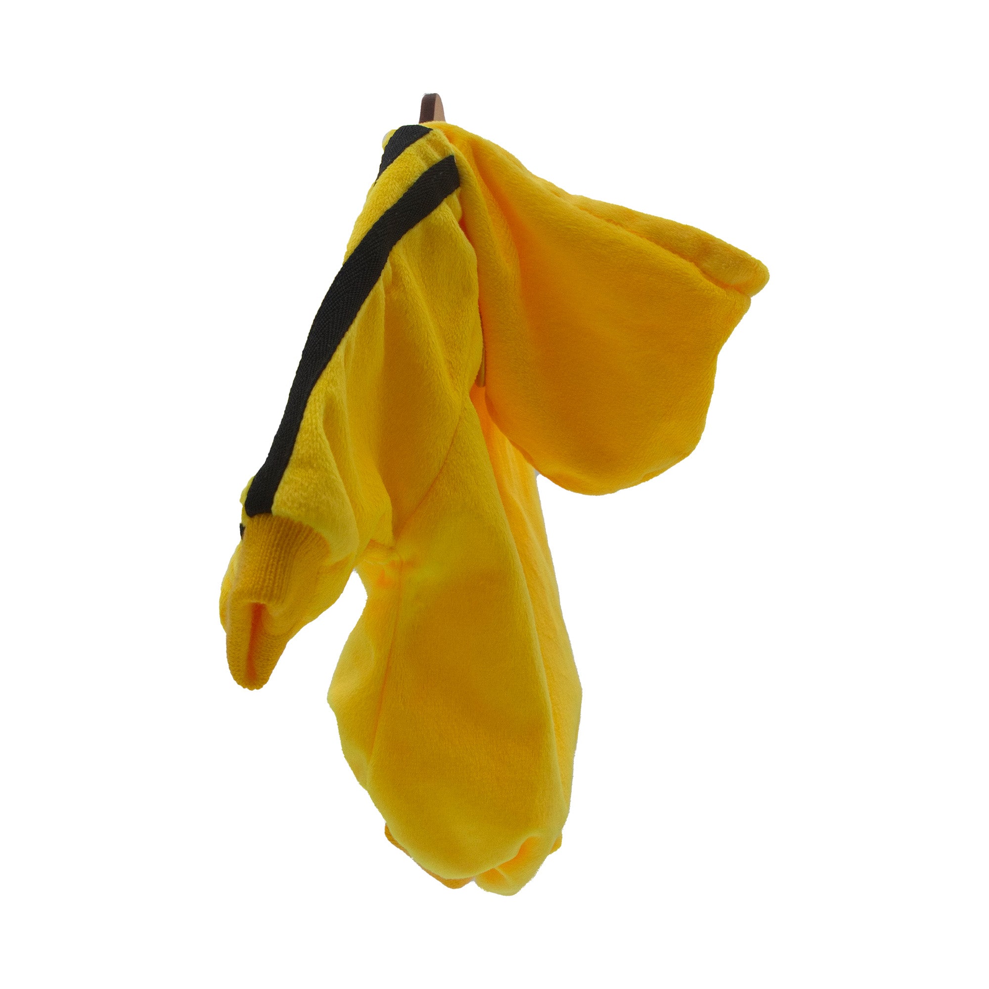 Dog Zip-Up Hoodie with Stripes - Yellow