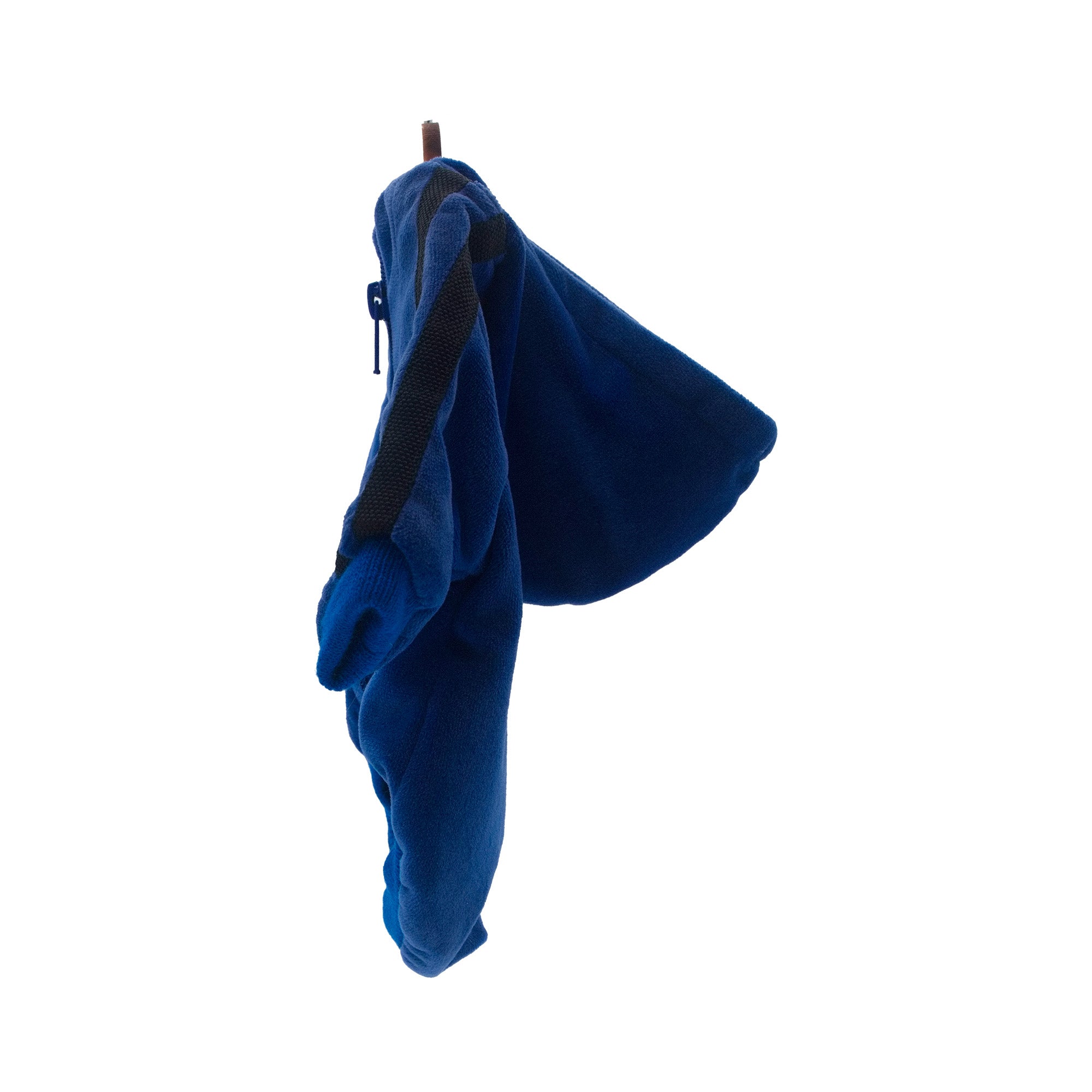 Dog Zip-Up Hoodie with Stripes - Blue