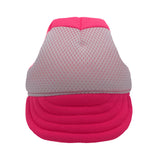Fuchsia and White Dog Hat