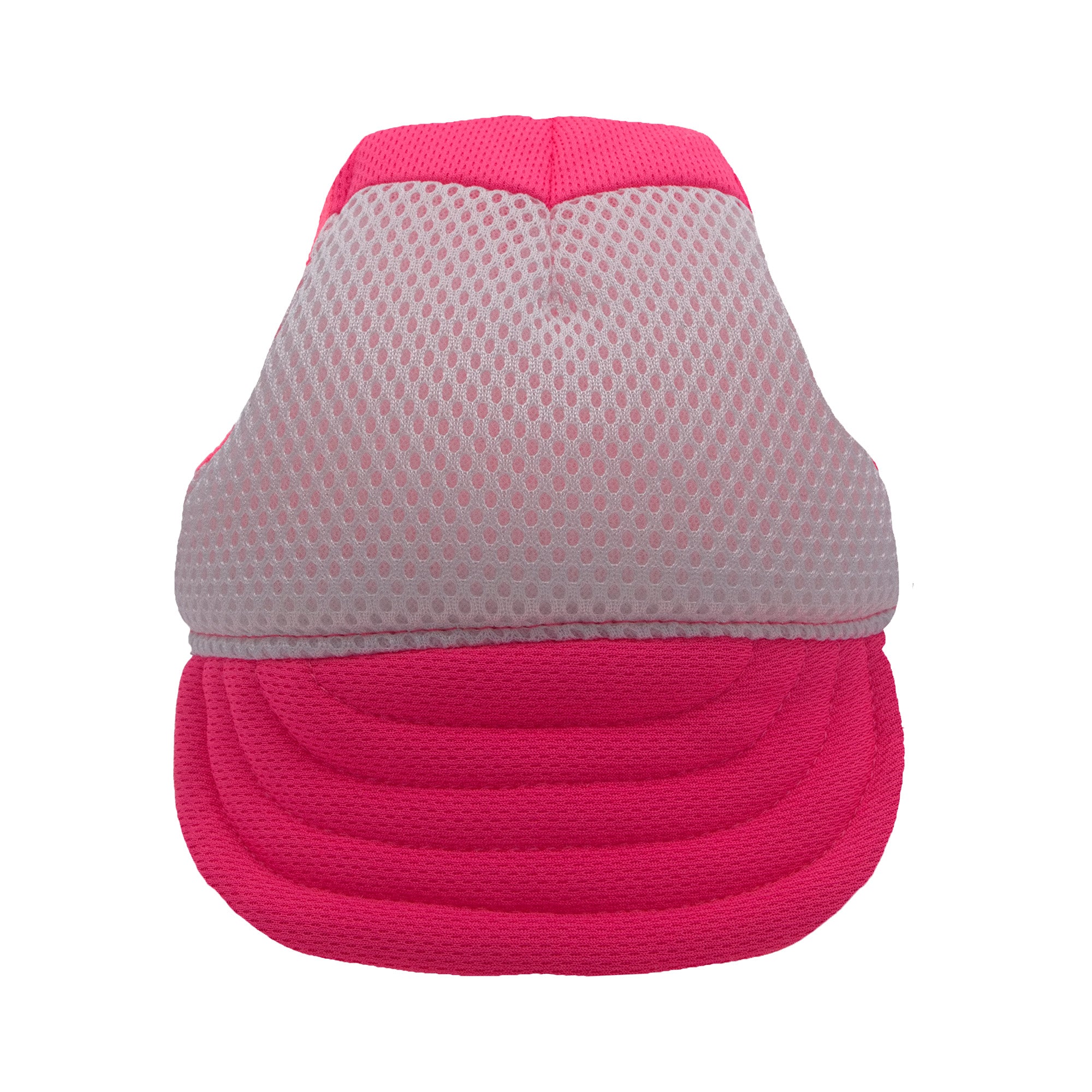 Fuchsia and White Dog Hat