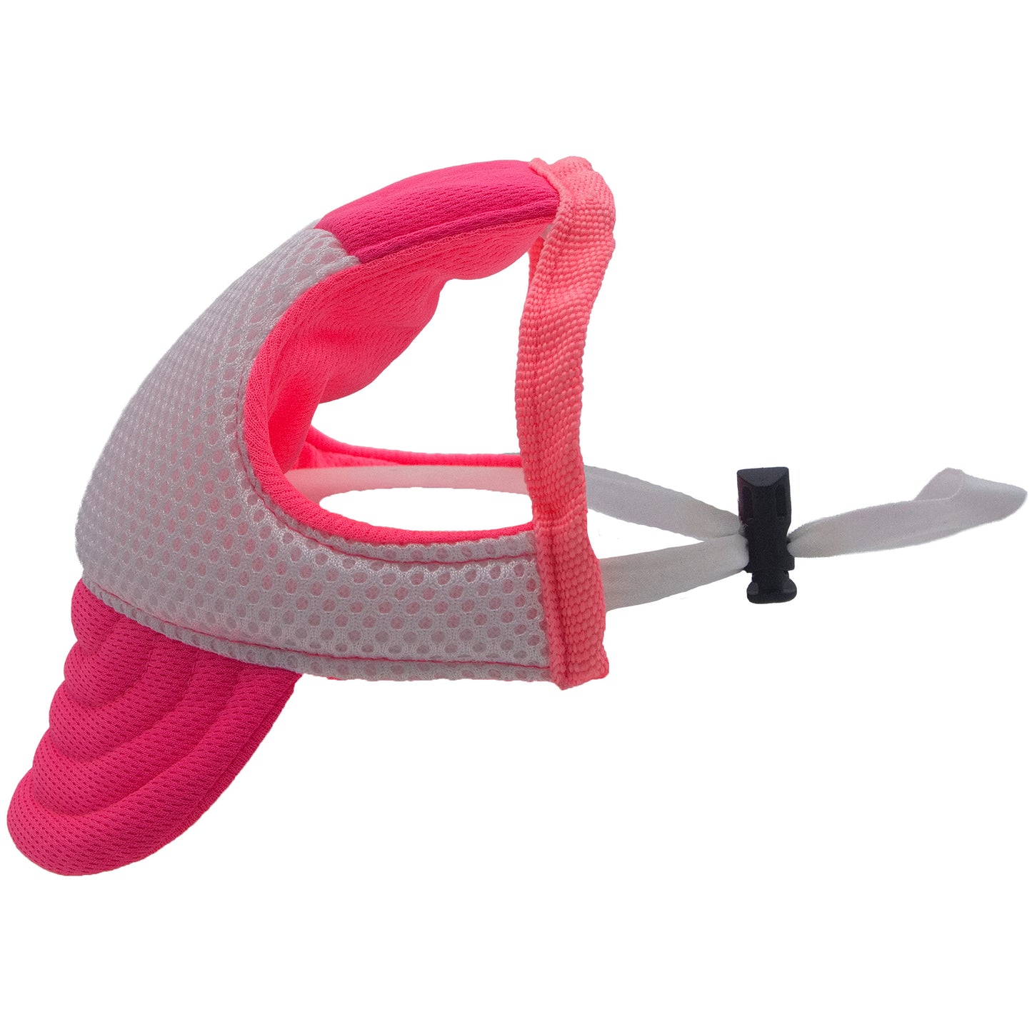 Fuchsia and White Dog Hat
