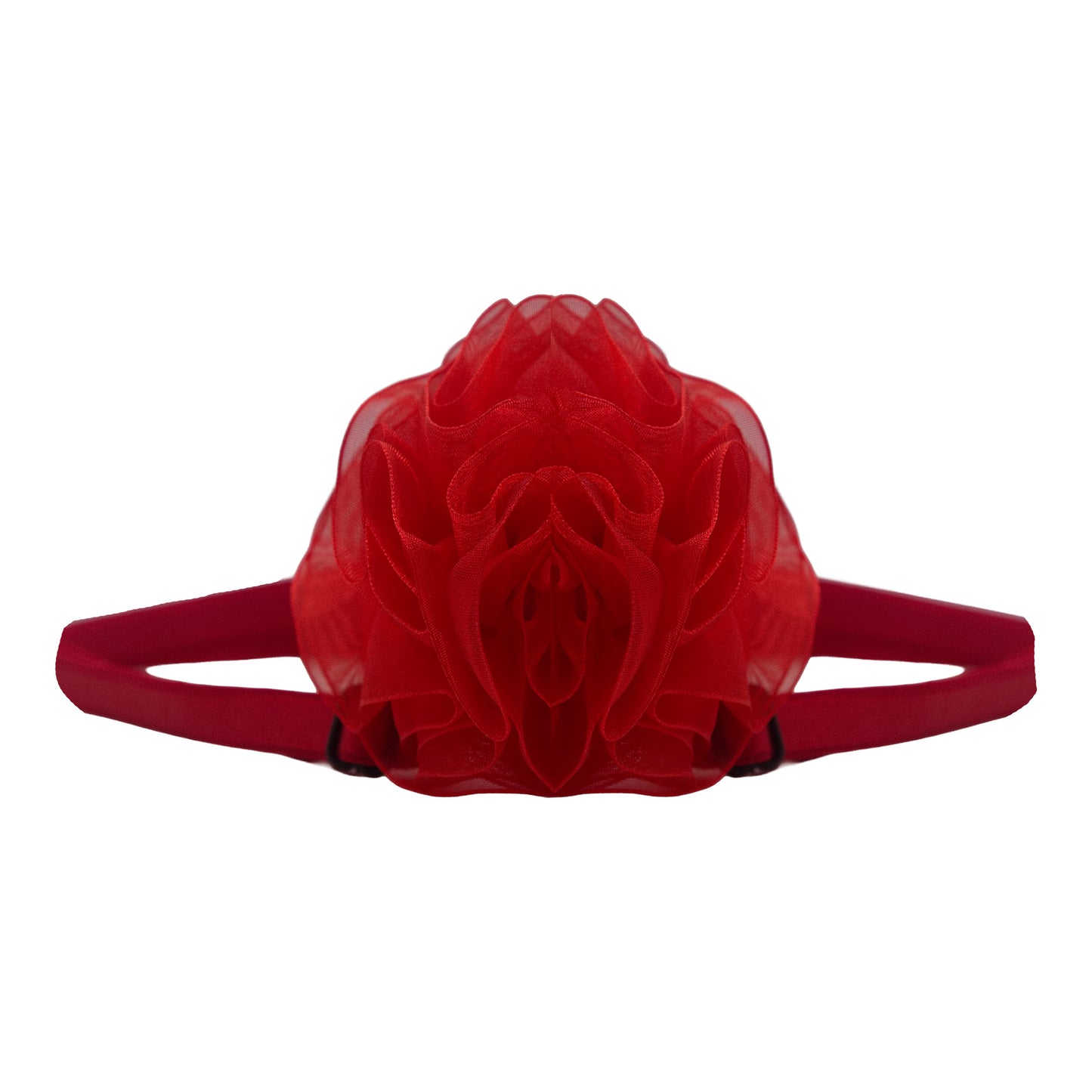 Dog Flower Bow - Red