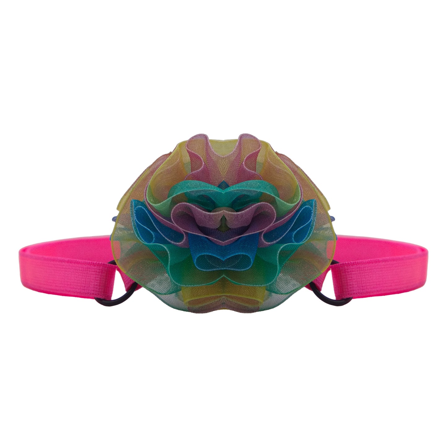 Dog Flower Bow - Rainbow
