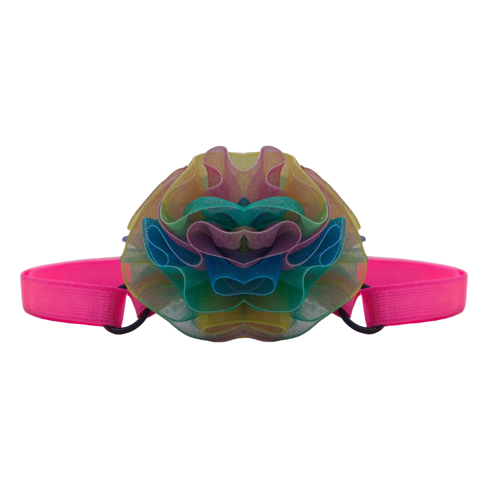 Dog Flower Bow - Rainbow