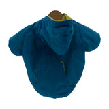 Dog Windbreaker Jacket - Blue with Yellow Lining