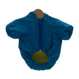 Dog Windbreaker Jacket - Blue with Yellow Lining