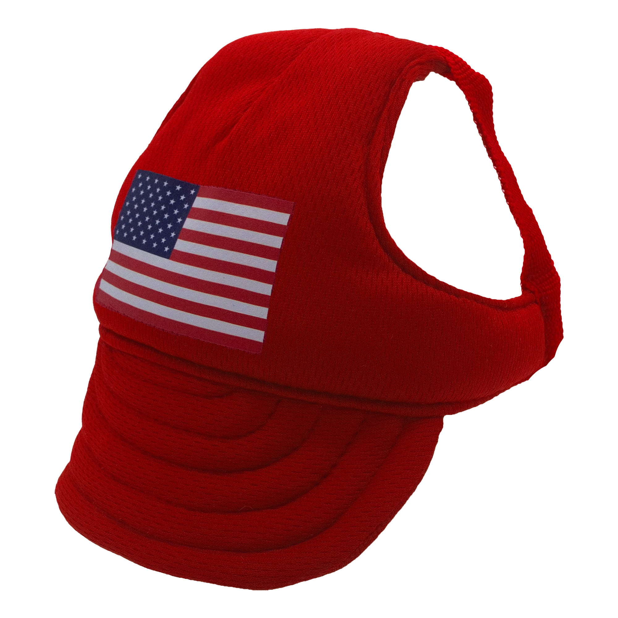 Red American Flag Dog Hat