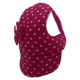 Fuchsia Large Dots with Bow Dog Hat