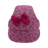 Fuchsia Flowers with Bow Dog Hat