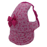 Fuchsia Flowers with Bow Dog Hat