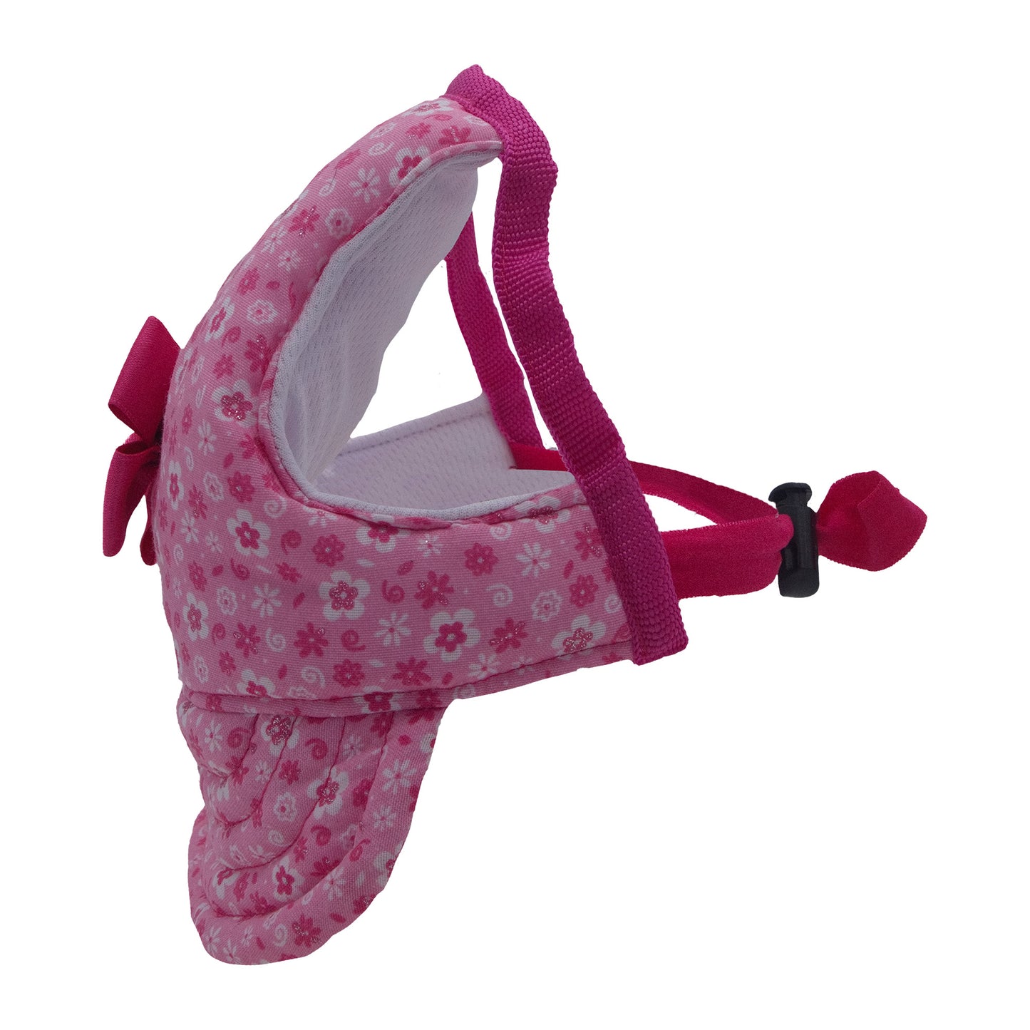 Fuchsia Flowers with Bow Dog Hat