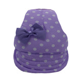 Light Purple Dots with Bow Dog Hat