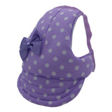 Light Purple Dots with Bow Dog Hat