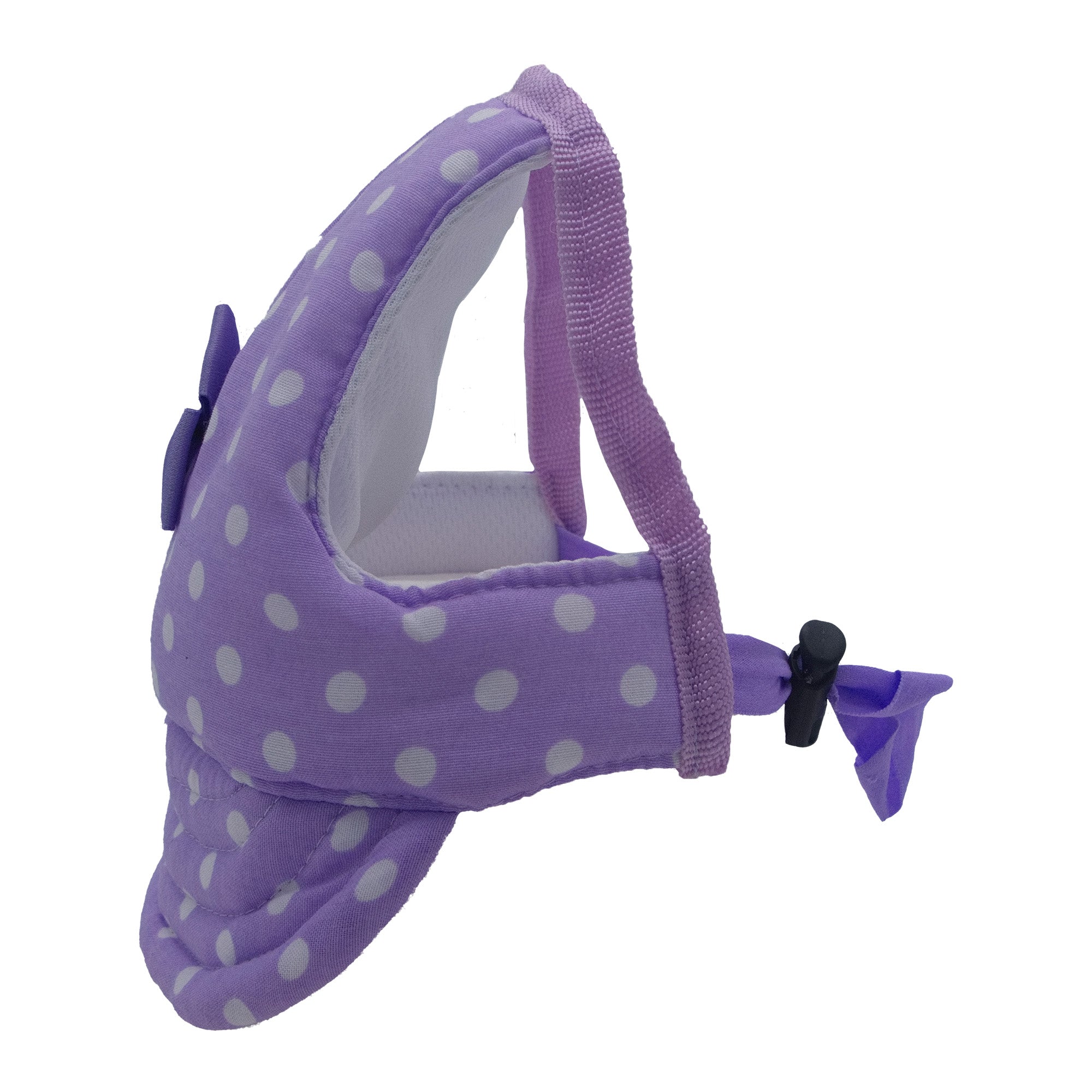 Light Purple Dots with Bow Dog Hat