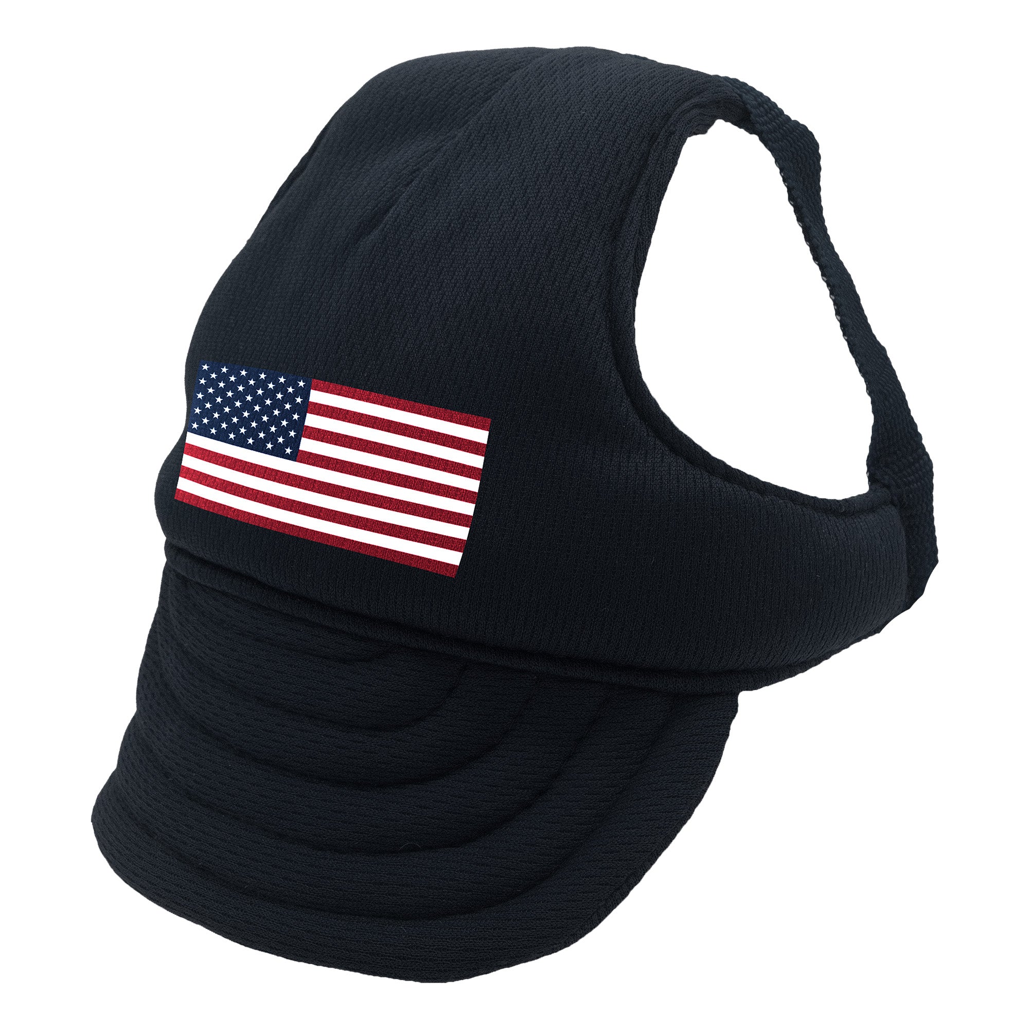 Black American Flag Dog Hat