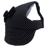 Black Dots with Bow Dog Hat