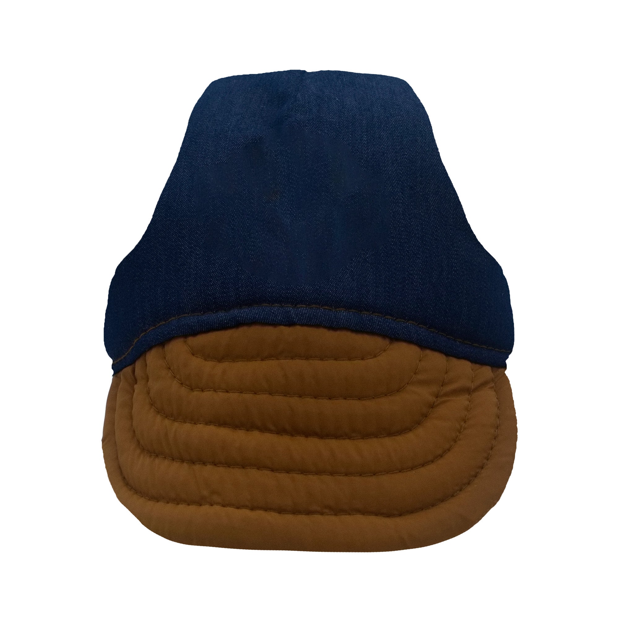 Denim and Camel Dog Hat