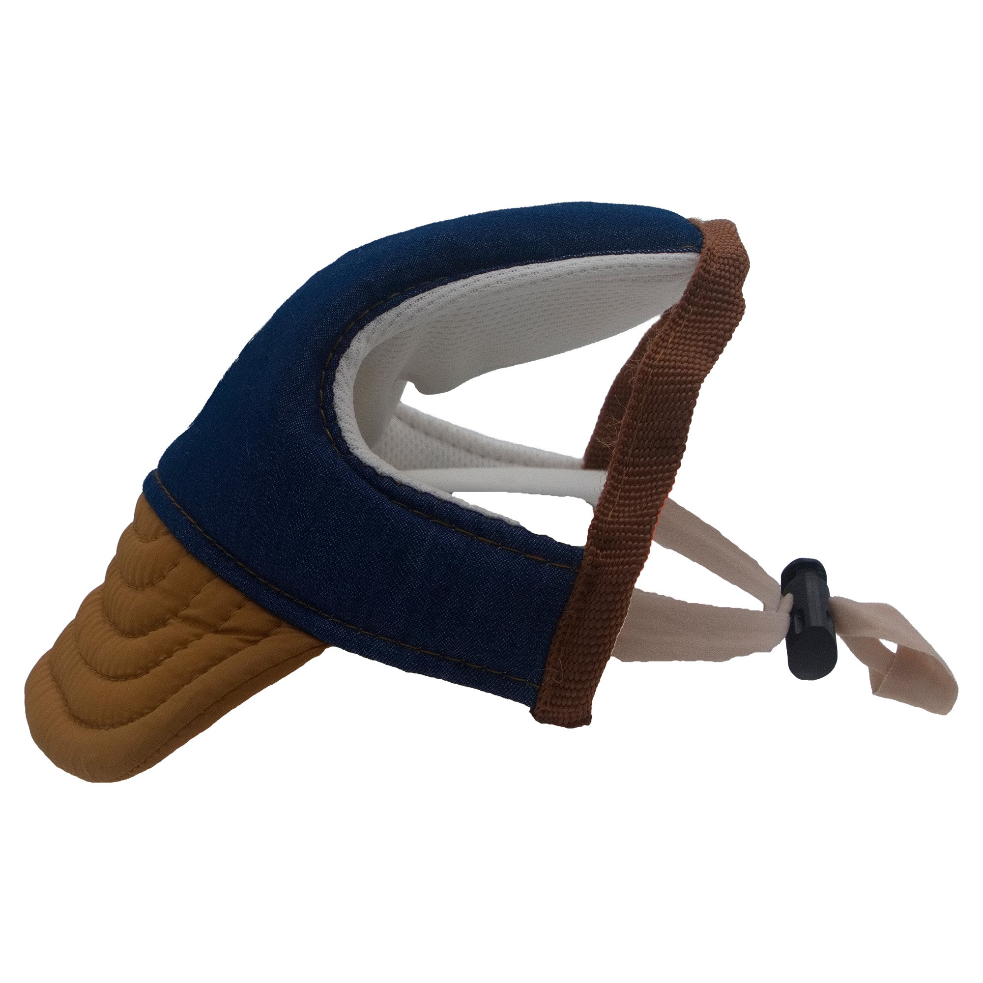 Denim and Camel Dog Hat