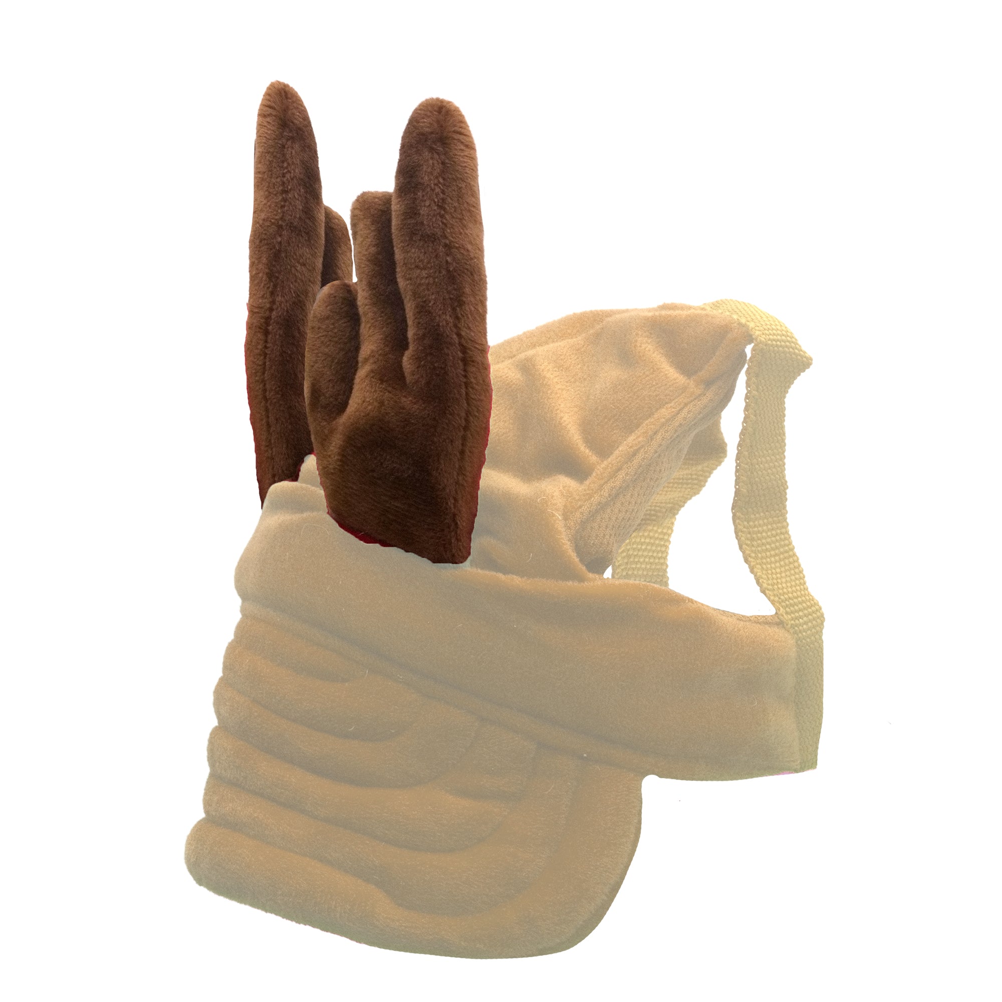 Beige Christmas Reindeer Dog Hat
