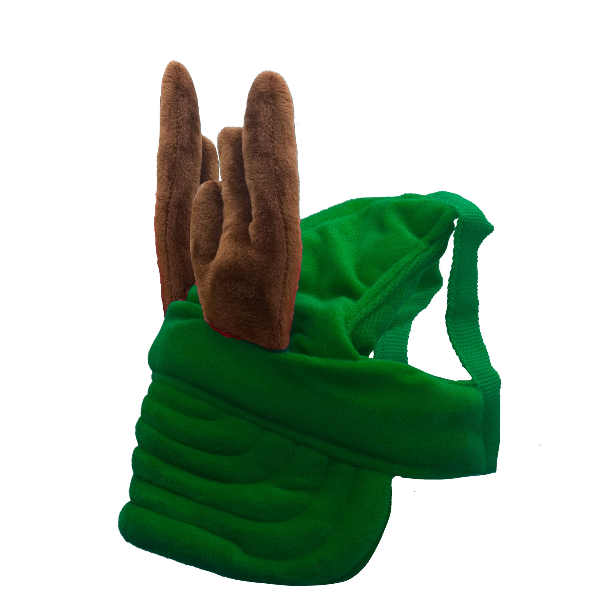 Green Christmas Reindeer Dog Hat