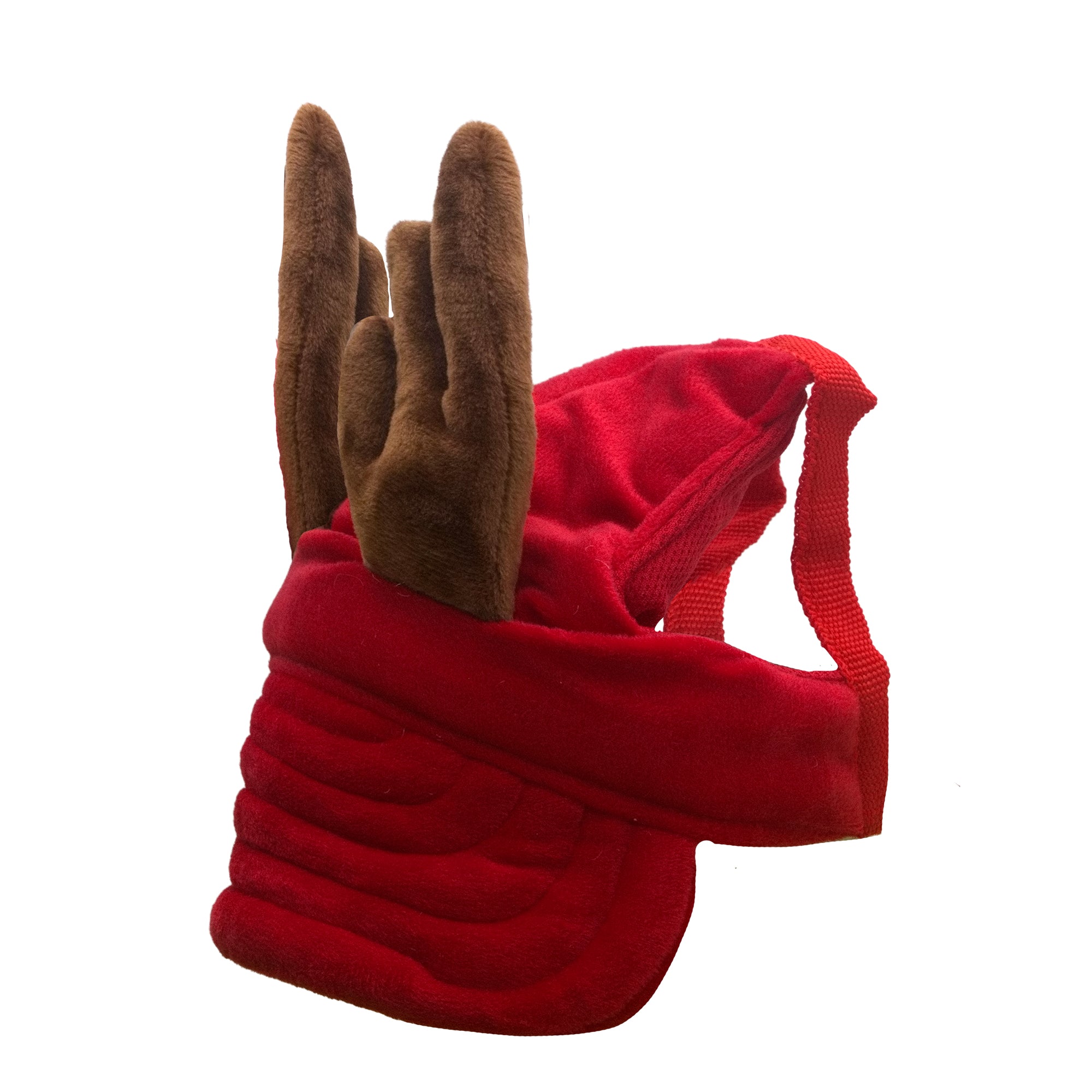 Red Christmas Reindeer Dog Hat