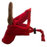 Red Christmas Reindeer Dog Hat