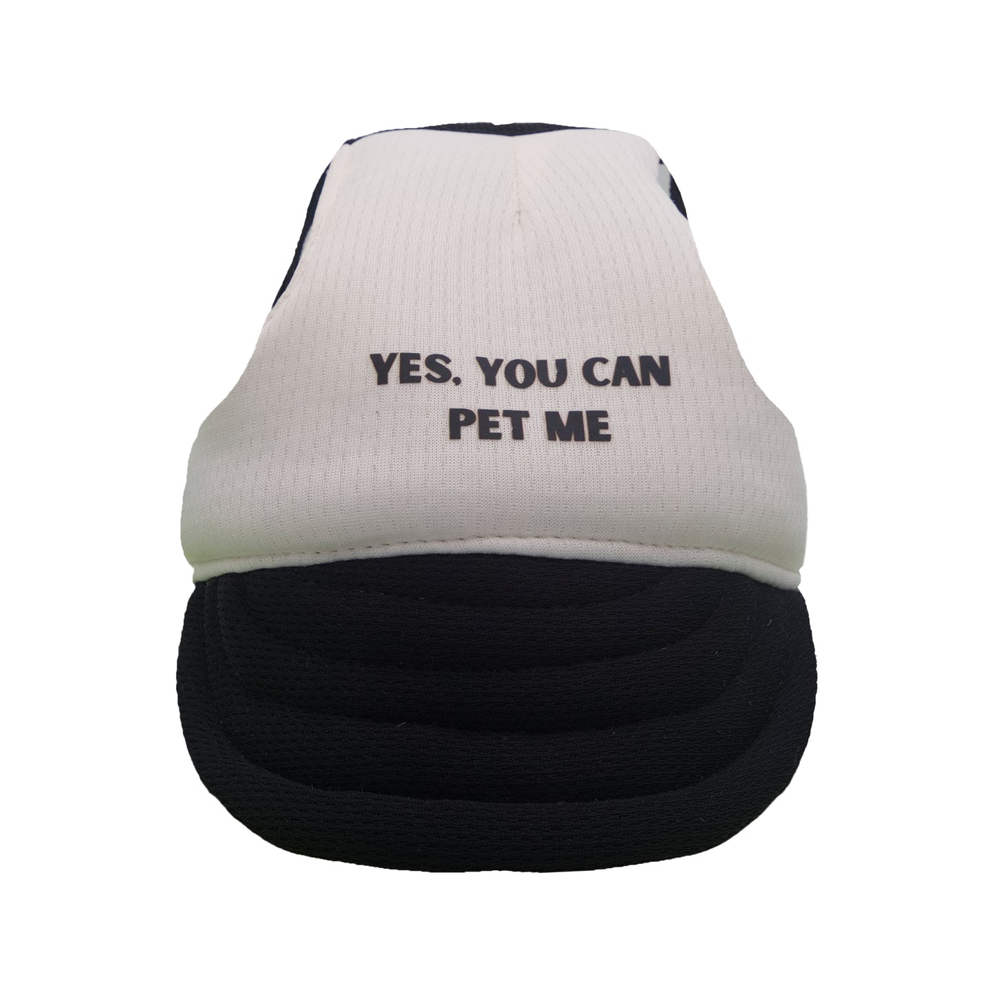 Yes, You Can Pet Me Dog Hat - Black & Beige