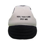 Yes, You Can Pet Me Dog Hat - Black & Beige