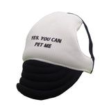 Yes, You Can Pet Me Dog Hat - Black & Beige