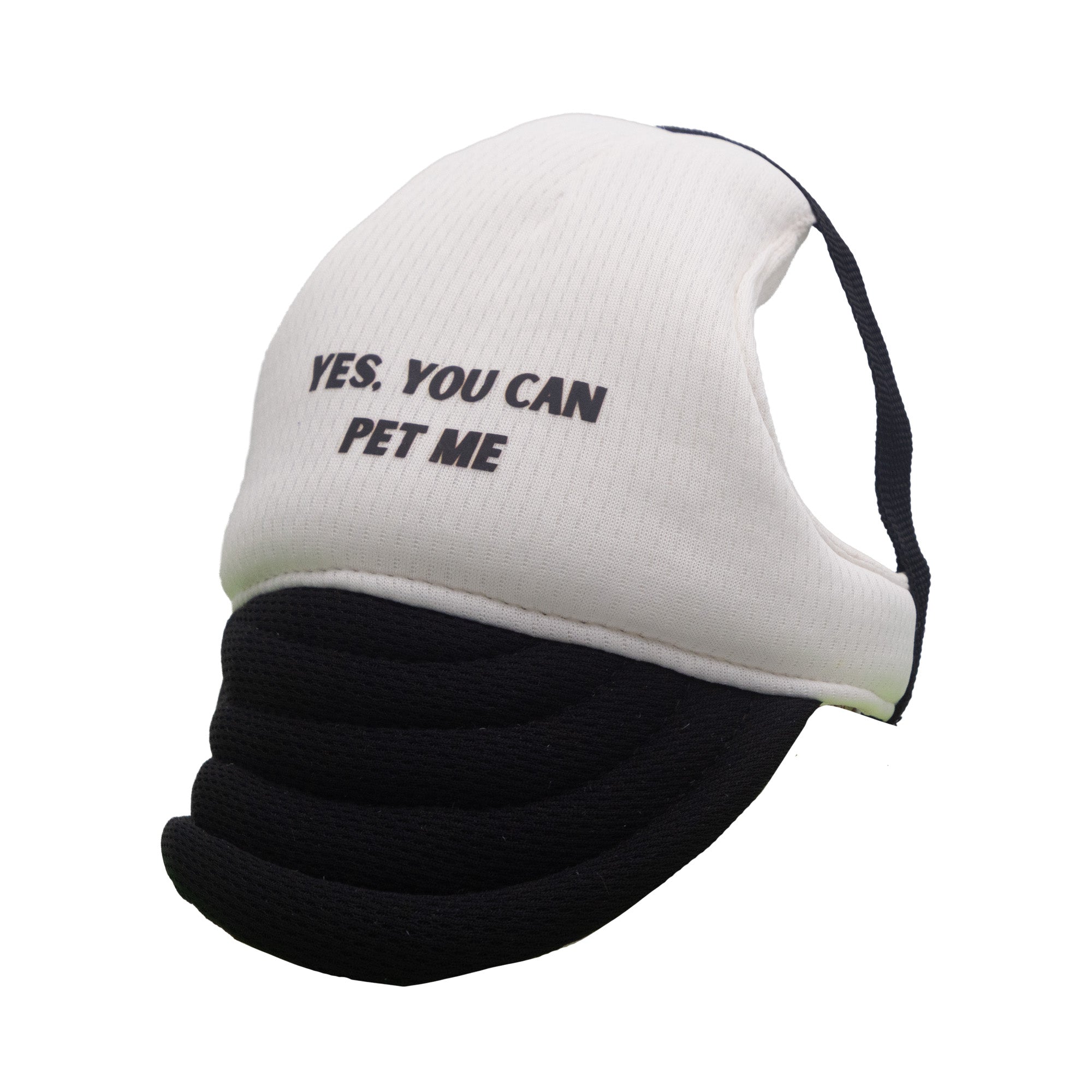 Yes, You Can Pet Me Dog Hat - Black & Beige