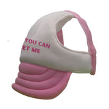Yes, You Can Pet Me Dog Hat - Pink & Beige