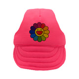 Fuchsia Rainbow Flower Dog Hat