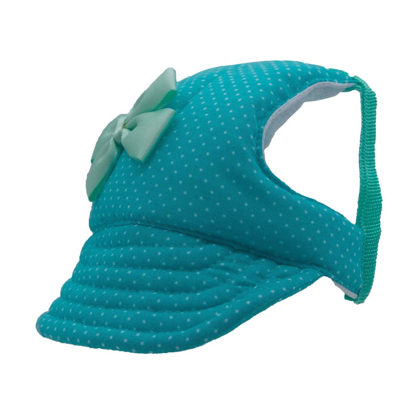 Green Dots with Bow Dog Hat