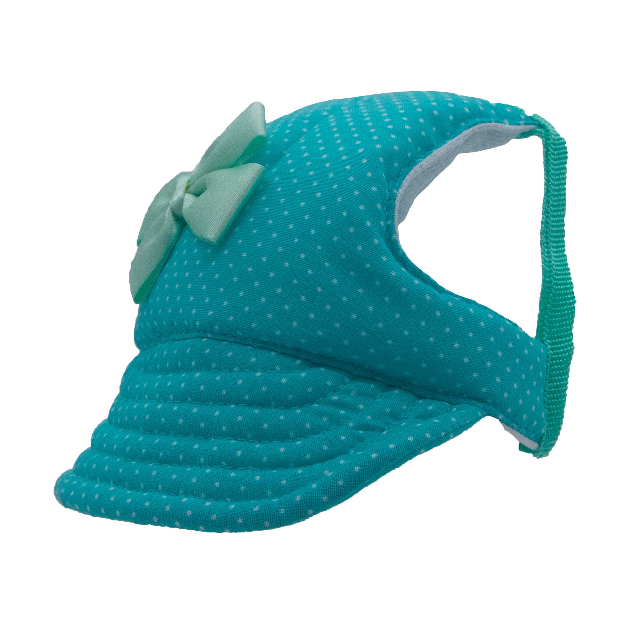 Green Dots with Bow Dog Hat