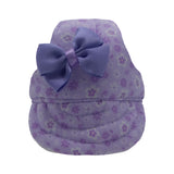 Light Purple Flowers with Bow Dog Hat