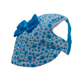 Light Blue Flowers with Bow Dog Hat