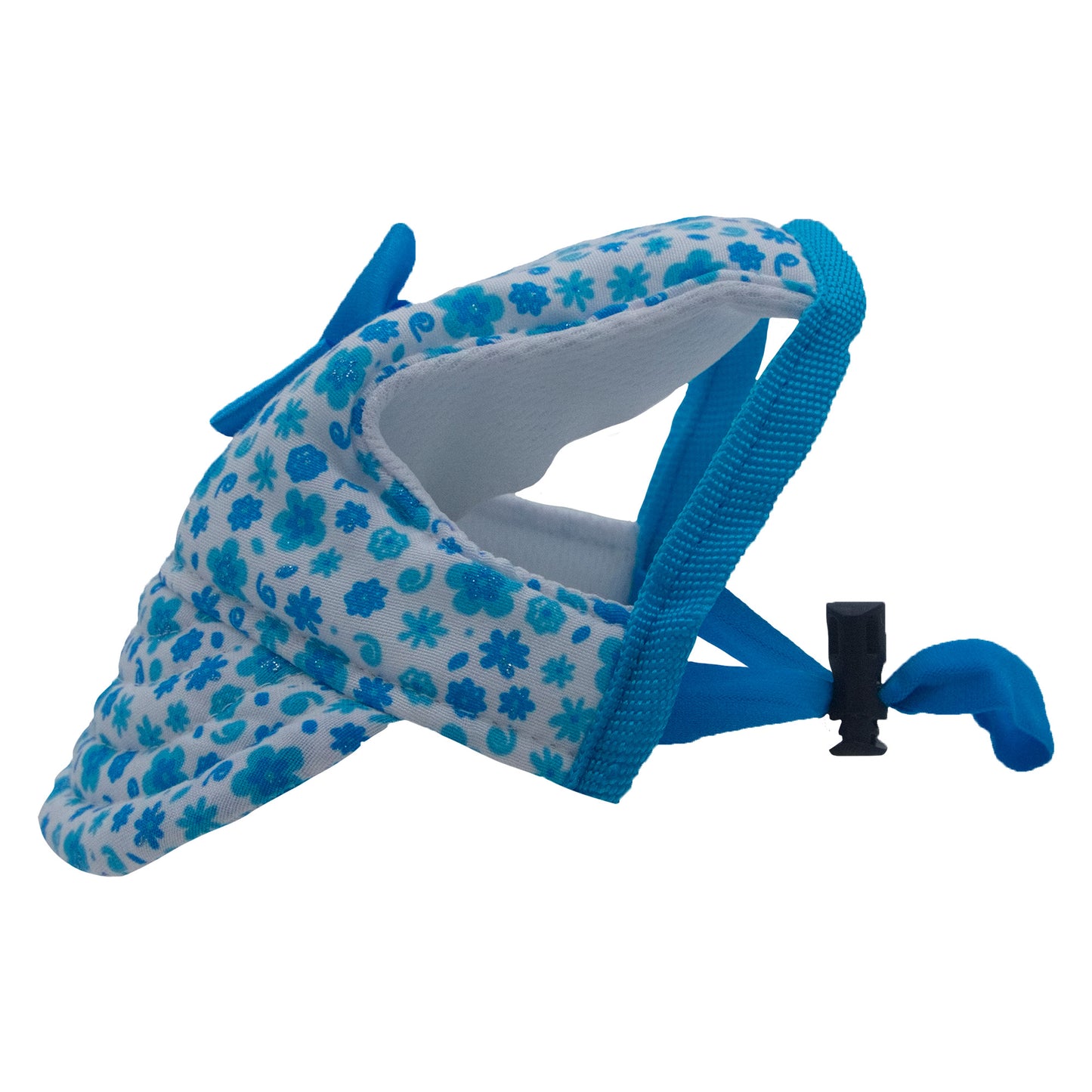 Light Blue Flowers with Bow Dog Hat