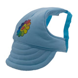 Light Blue Rainbow Flower Dog Hat