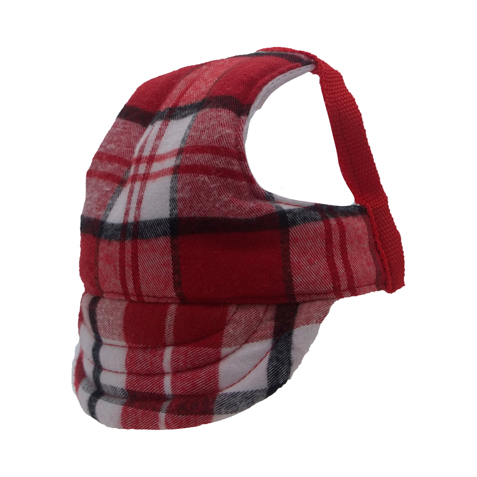 Red Plaid Dog Hat