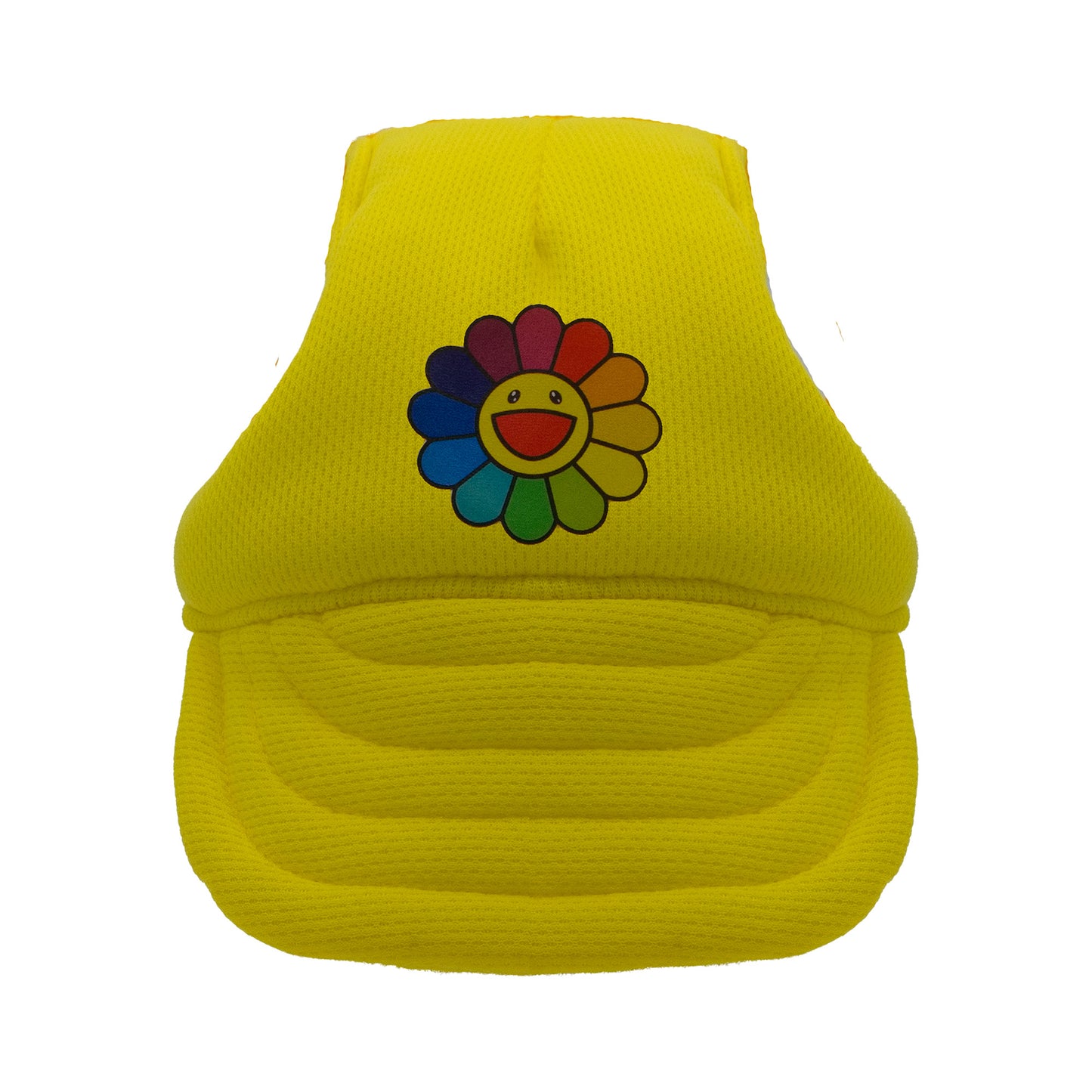 Yellow Rainbow Flower Dog Hat